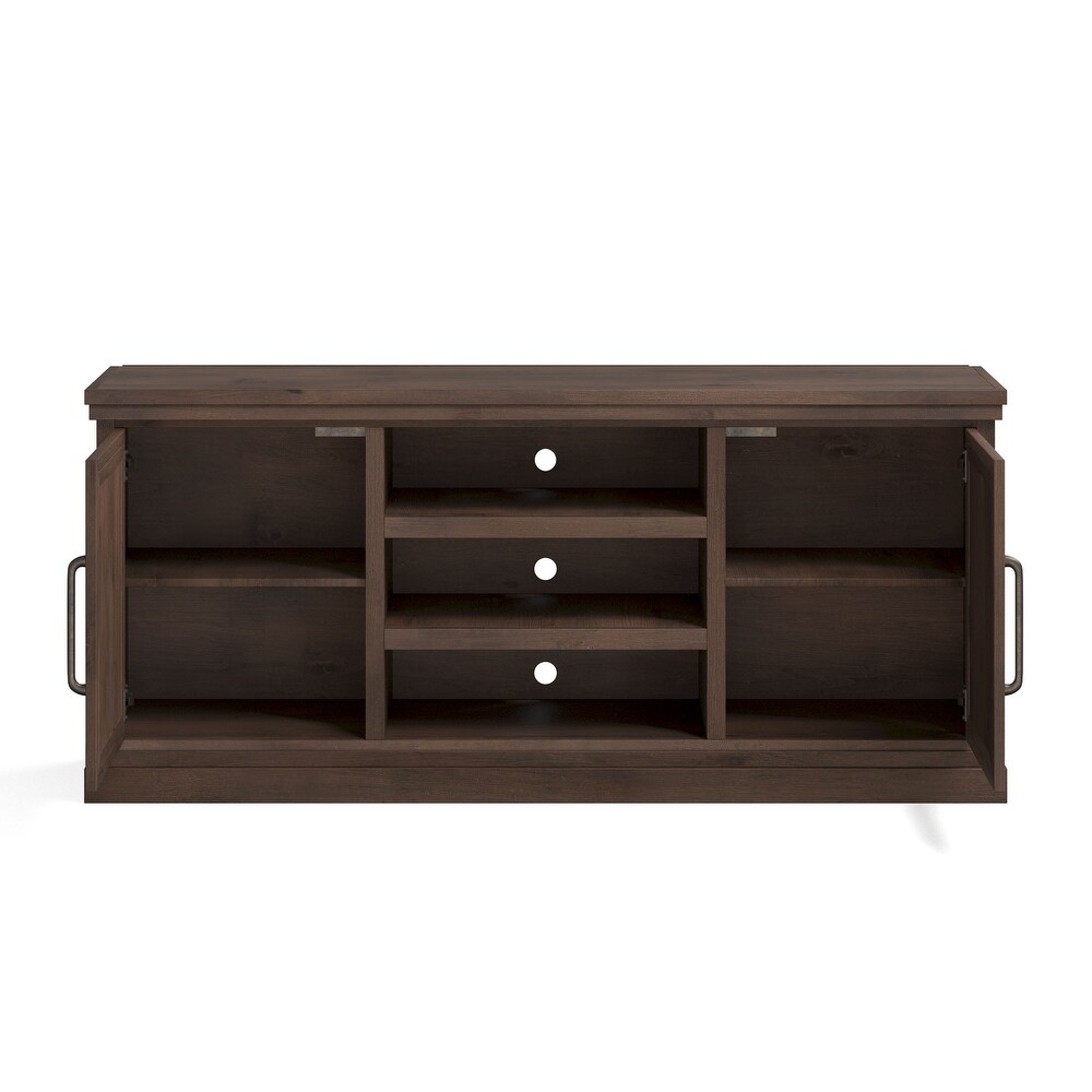 Bridgevine Home Monterey 69 inch TV Stand Console for TVs up to 80 inches  No Assembly Required  Java Finish