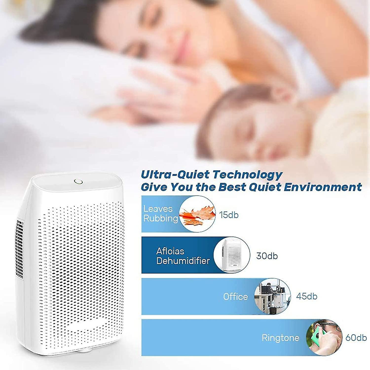 Portable Electric Dehumidifier， Home Dehumidifier For Basement Bathroom Dehumidifier Space Bedroom Kitchen Office