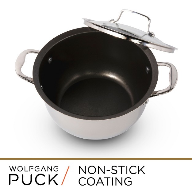 Wolfgang Puck 6 piece Stainless Steel Pots And Pan Set Scratch resistant Non stick Cookware