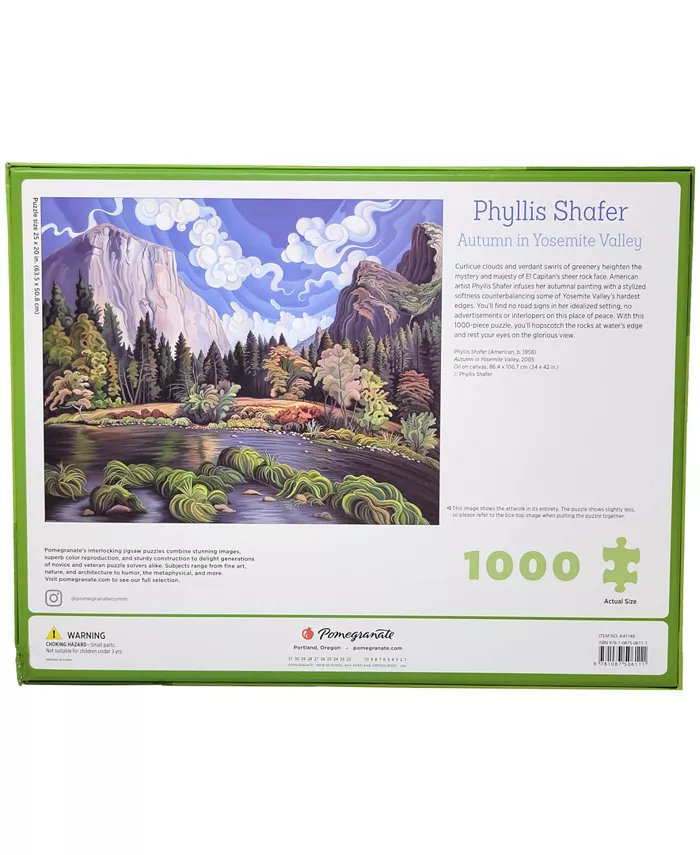 University Games Pomegranate Communications  Inc. Phyllis Shafer Autumn in Yosemite Valley Puzzle  1000 Pieces