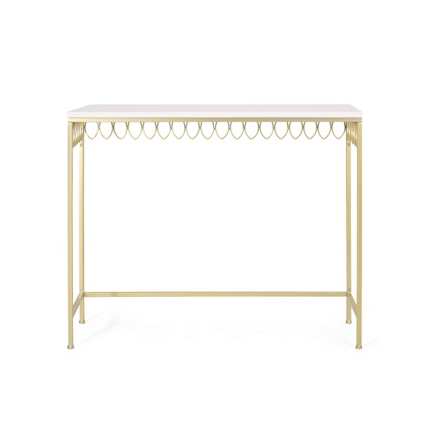 Breu Console Table with Petal Accents by Christopher Knight Home