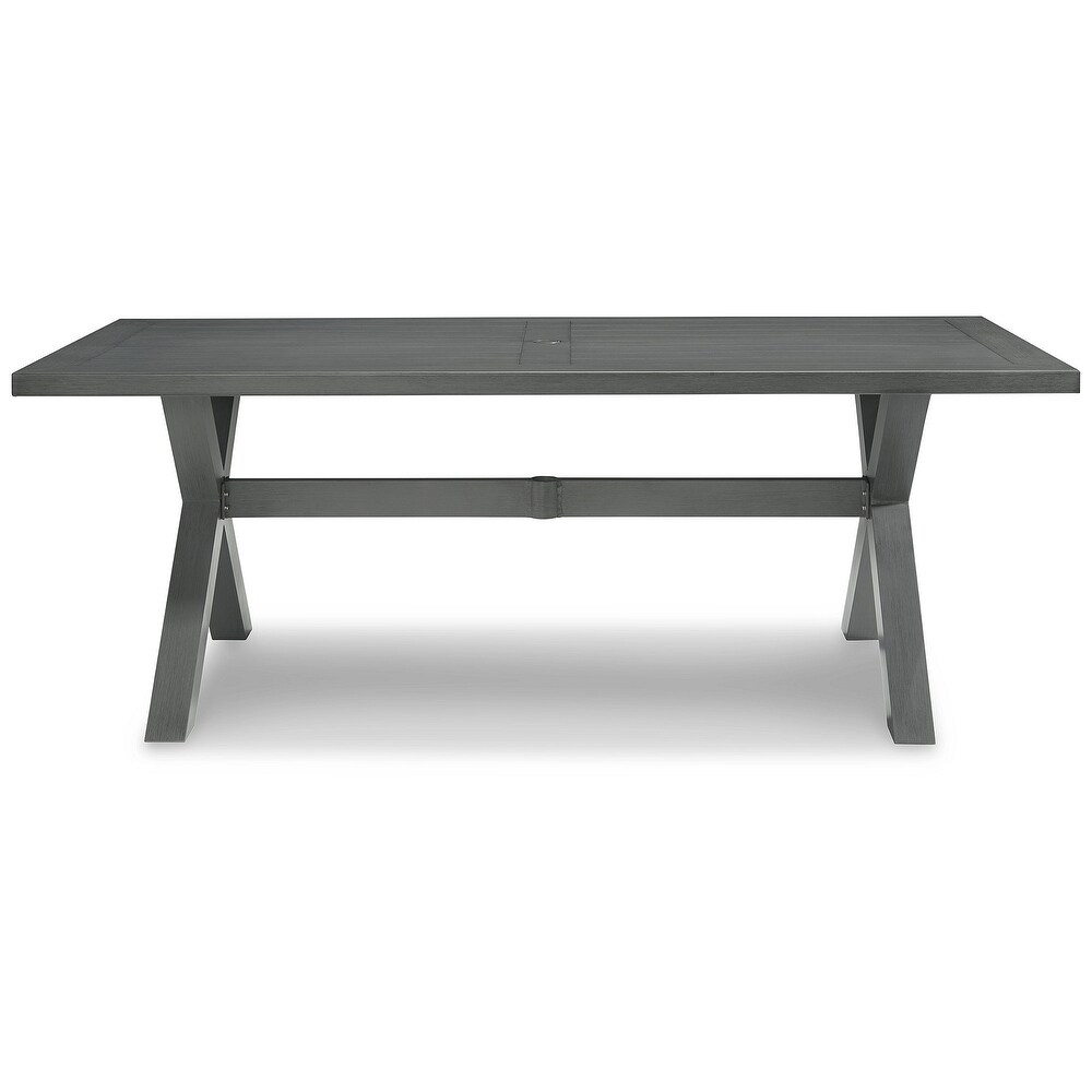 Signature Design by Ashley Elite Park Outdoor Dining Table with Umbrella Option   80\