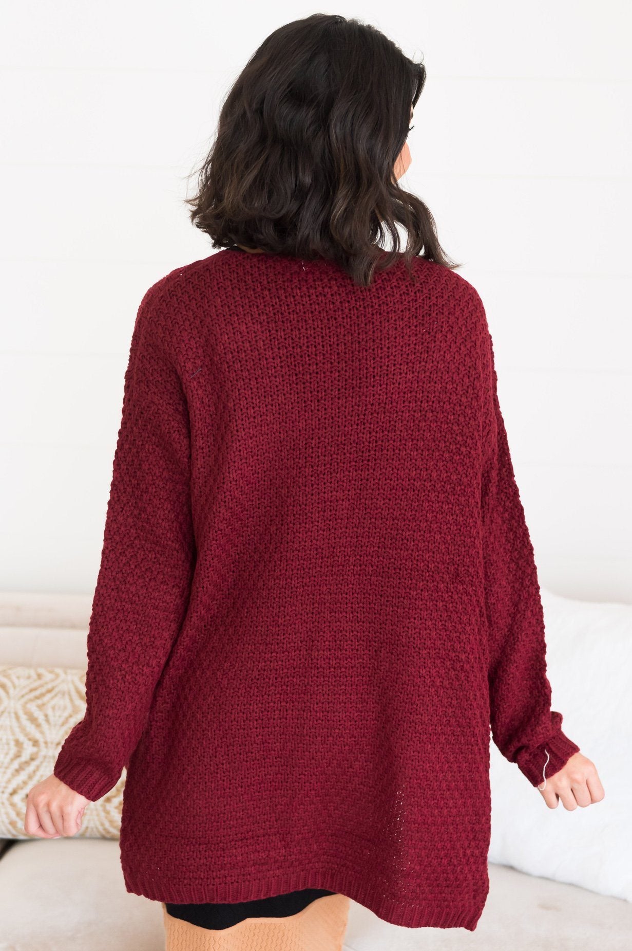 Warm & Cozy Modest Pocket Cardigan