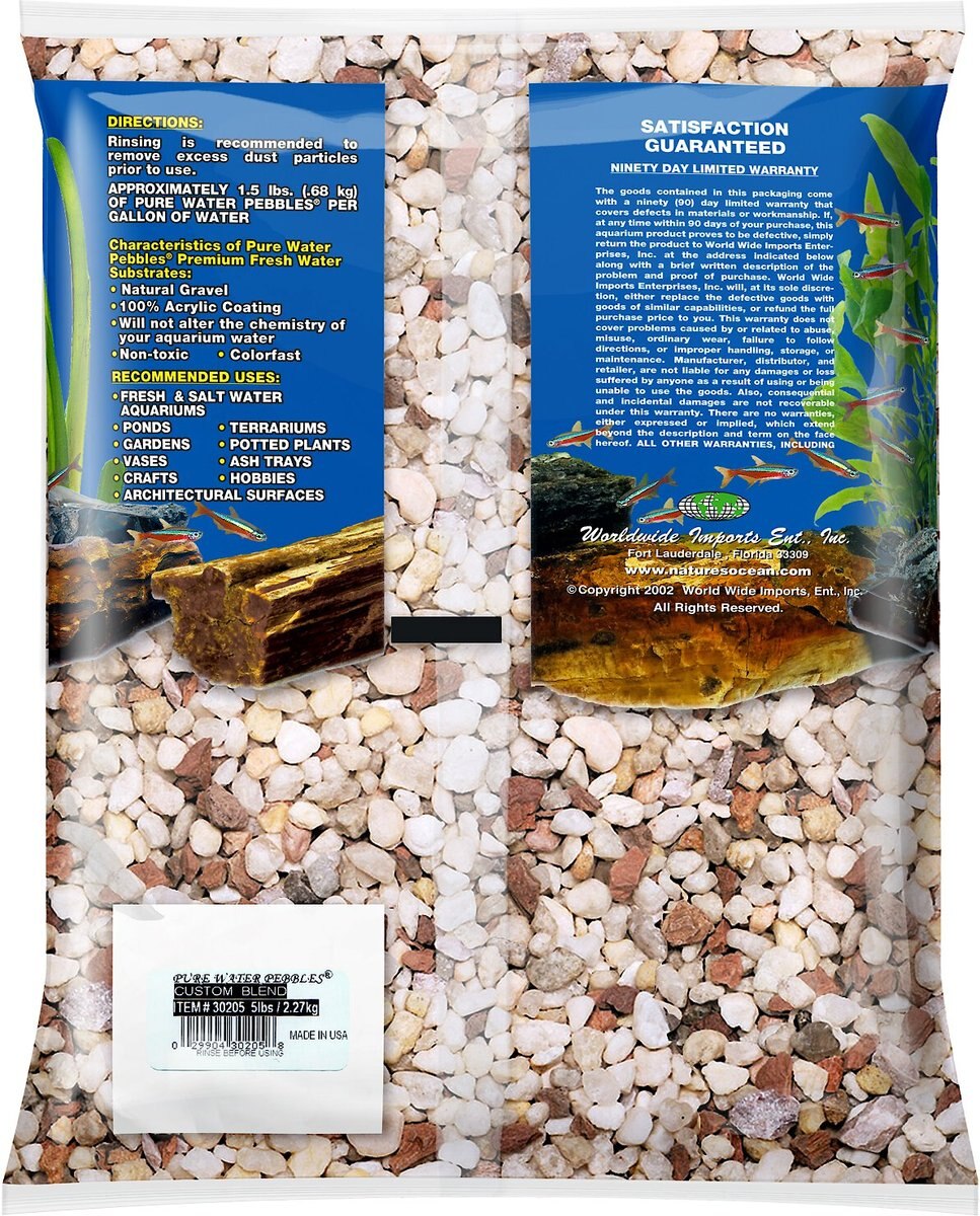 Pure Water Pebbles Natural Aquarium Gravel， 5-lb bag