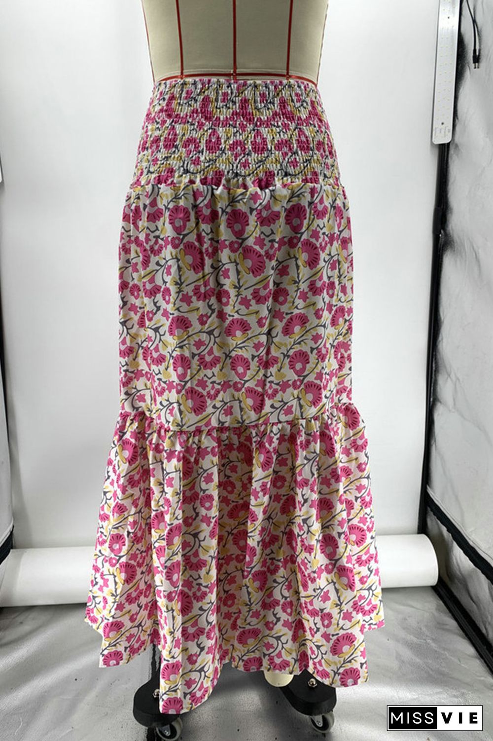 High Waist Floral Print Skirt Dress