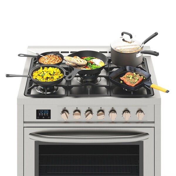 36 in. Stainless-Steel Professional Gas range with Legs