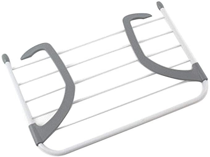 Mioliknya Folding Adjustable Drying Rack Outdoor Balcony Durable Multi-Function Clothes Towel Rack