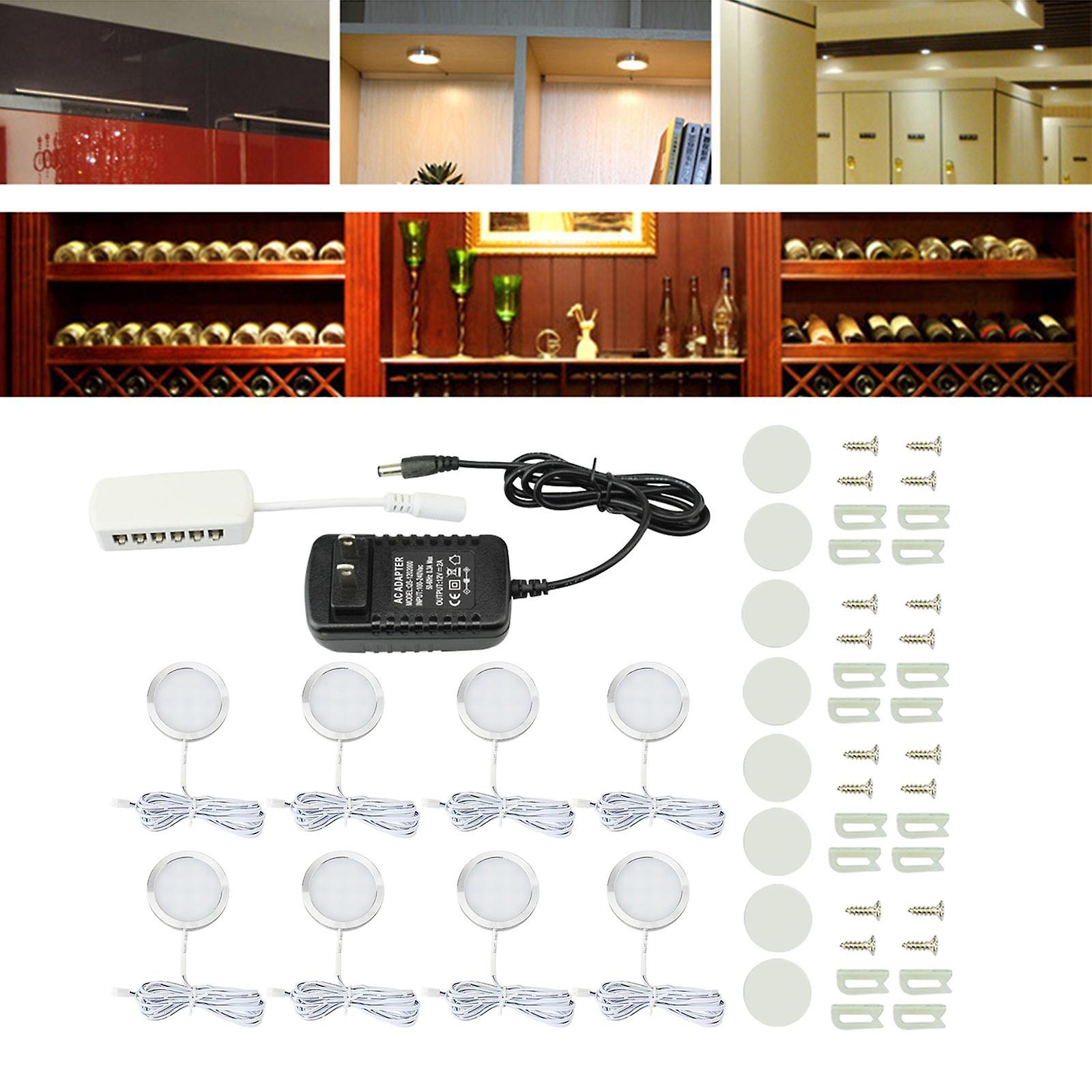 Under Cabinet Led Lighting Kit With Us Adapter 8 In 1