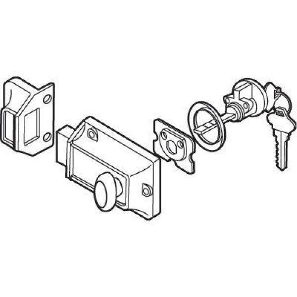 Prime-Line Single Cylinder Rim Deadlatch Diecast Brass U 9956