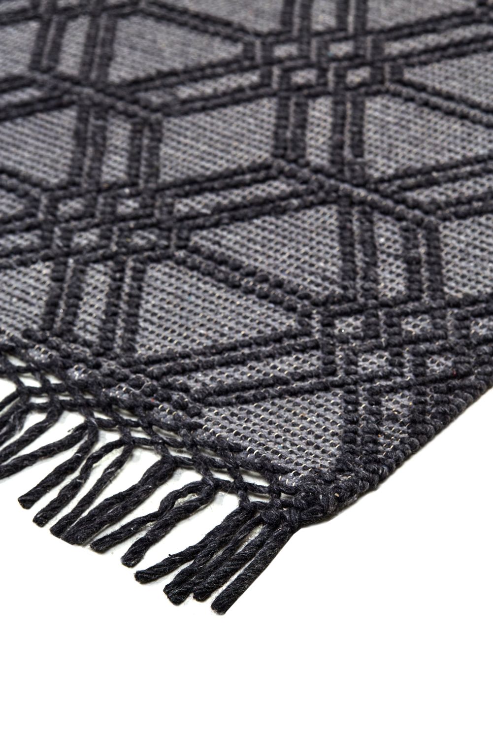 Lavinda Hand Woven Gray and Black Rug by BD Fine