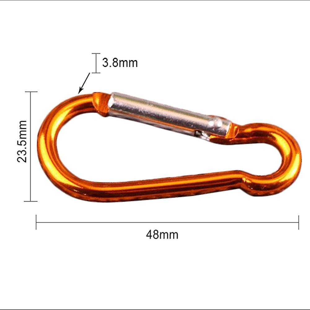 50Pcs Carabiner Aluminum Alloy Outdoor Buckle Solid Anti Skid Climbing Accessories Kettle Bag Backpack For Hiking