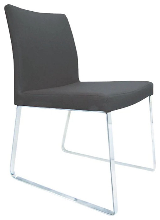 Cira Dining Chair  Gray PU Cover  Chrome Frame   Contemporary   Dining Chairs   by Rustic Home Furniture Deco  Houzz