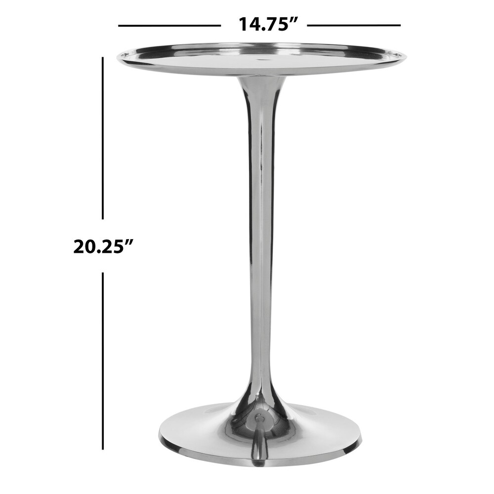 SAFAVIEH Platina Round Top Sleek Table   15\