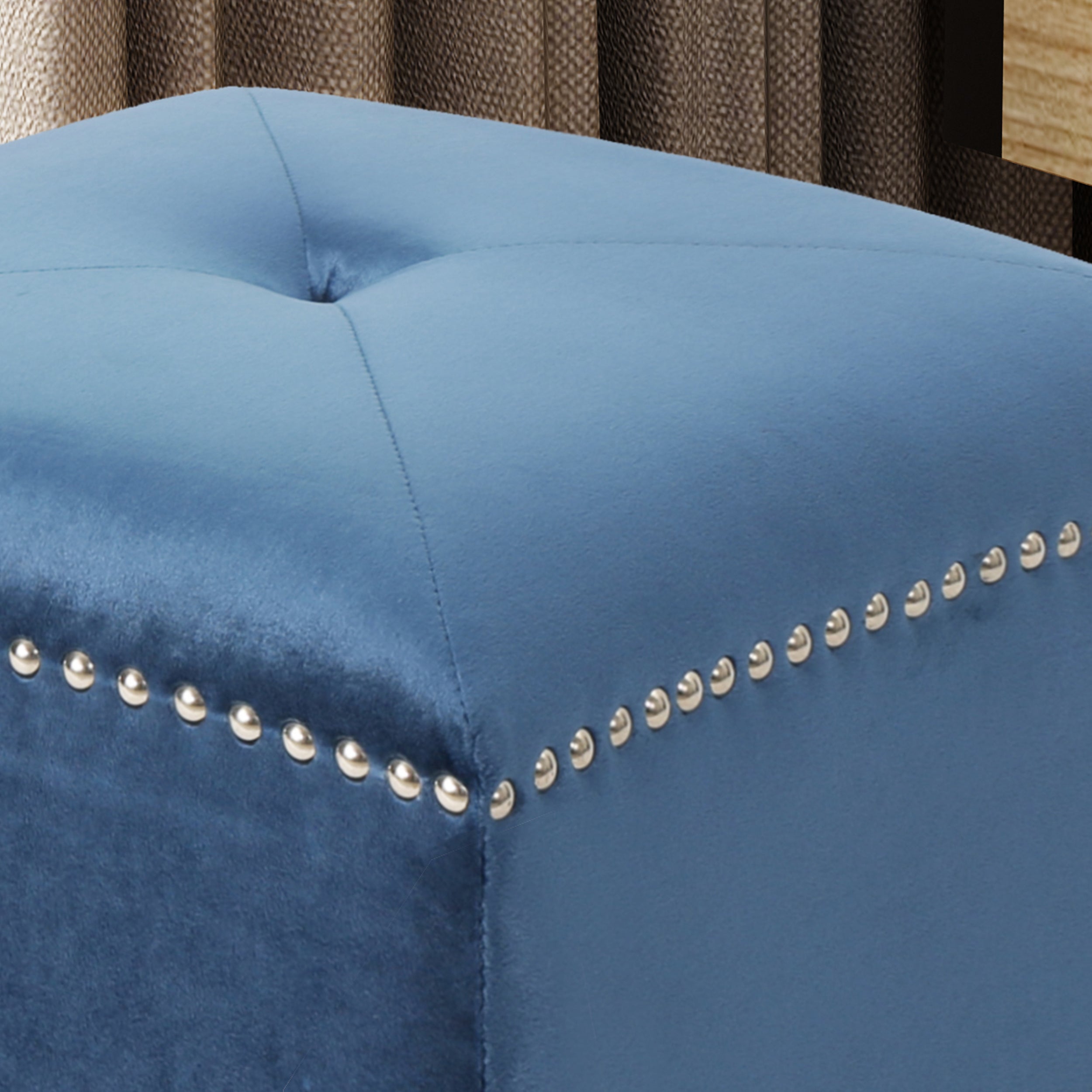 Liberty Glam Velvet Ottoman