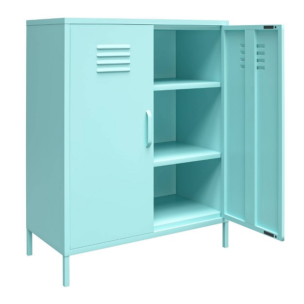 2 Door Cache Metal Locker Storage Cabinet Novogratz