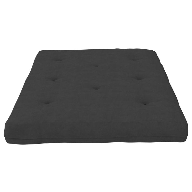 DHP Eve 8 Inch Full High Density Polyester Fill Futon Mattress in Gray