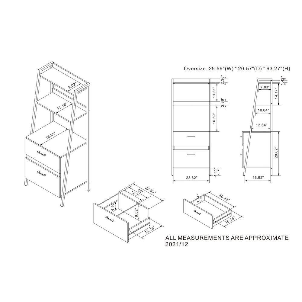 Furniture of America Shayfield Reclaimed Black Oak File Cabinet with 2-Drawers YNJ-2057C40