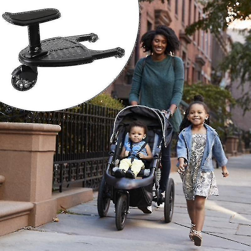 Universal 2in1 Stroller Ride Board With Detachable Seat Second Child Artifact Child Rider Stroller Attachment With Saddle Seat