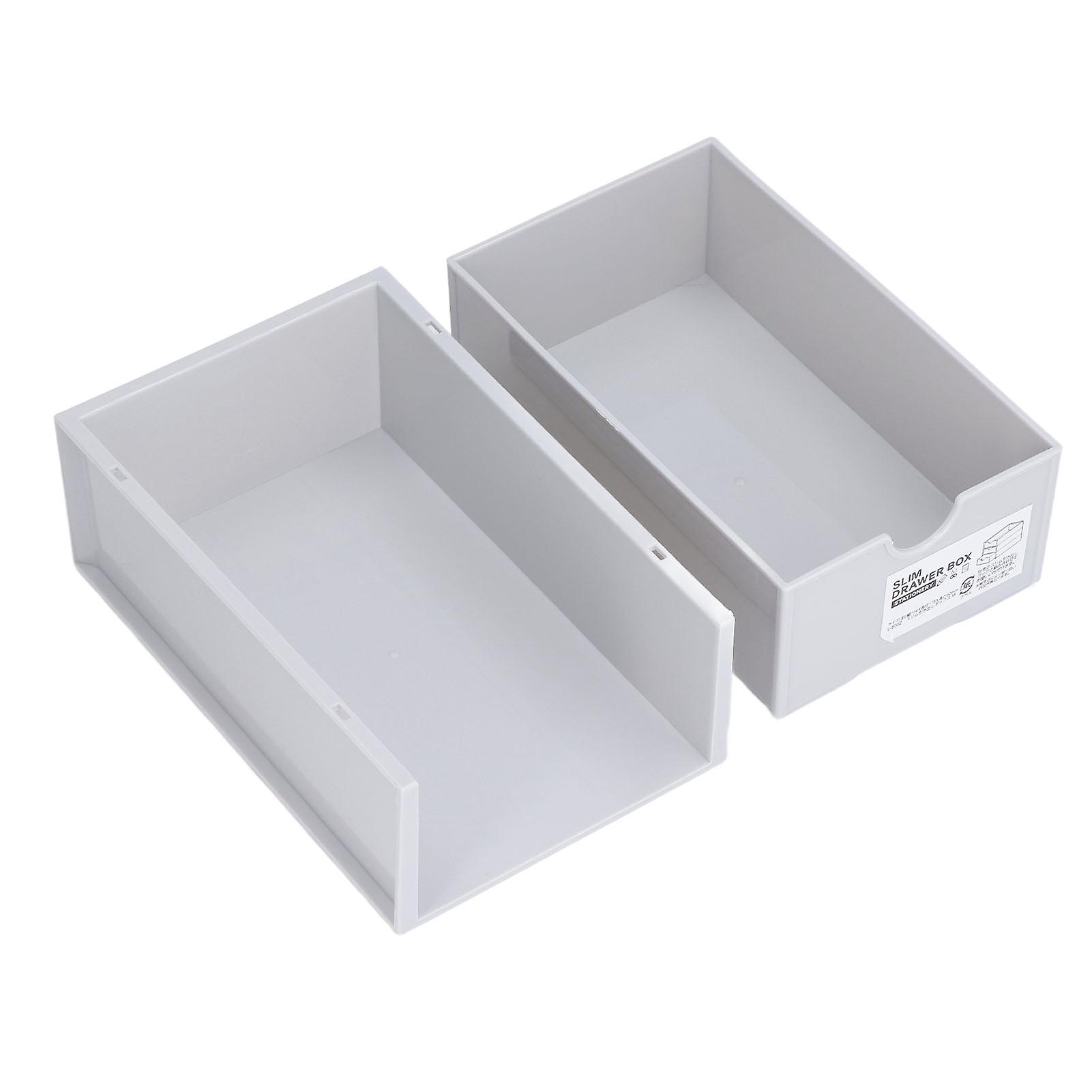 Storage Box Stackable Pp Material Large Capacity Classified Storage Strong Durable Drawer Boxgrey