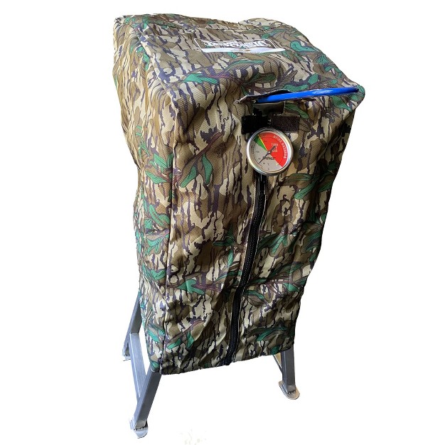 Bayou Classic Outdoor Custom Fit Camo Weatherproof Zippered Cover For Bayou Classic 700 725 2 5 Gallon Freestanding tabletop Fryer Mossy Oak