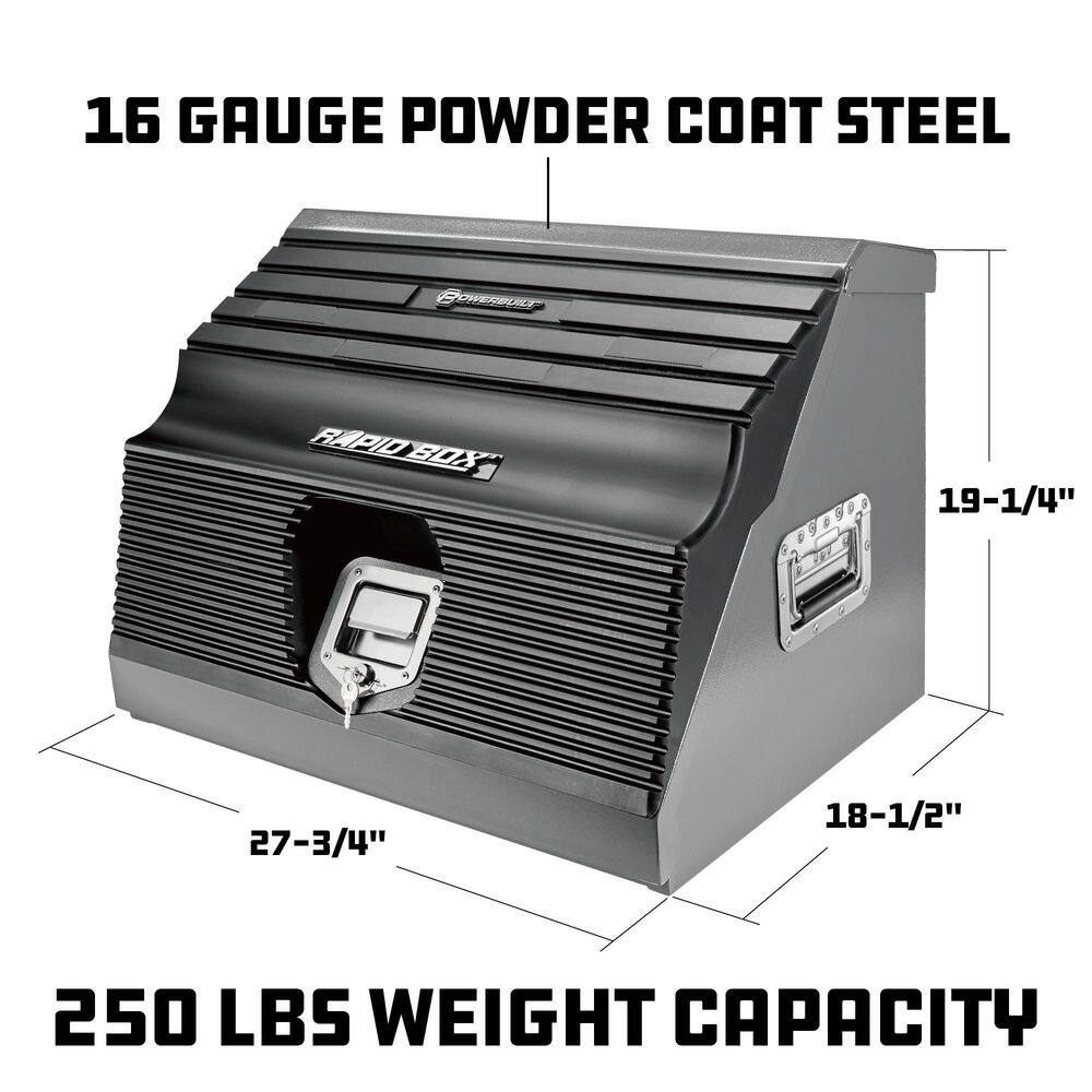 Powerbuilt 26 in. Rapid Box Portable Slant Front Tool Box - Gray 240111