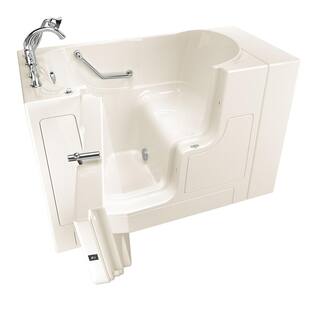 American Standard Gelcoat Value Series 52 in. Outward Opening Door Walk-In Soaking Bathtub with Left Hand Drain in Linen 3052OD.709.SLL-PC