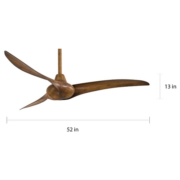 Wave Ceiling Fan in Distressed Koa Finish by Minka Aire Shopping - The Best Deals on Ceiling Fans | 27001599