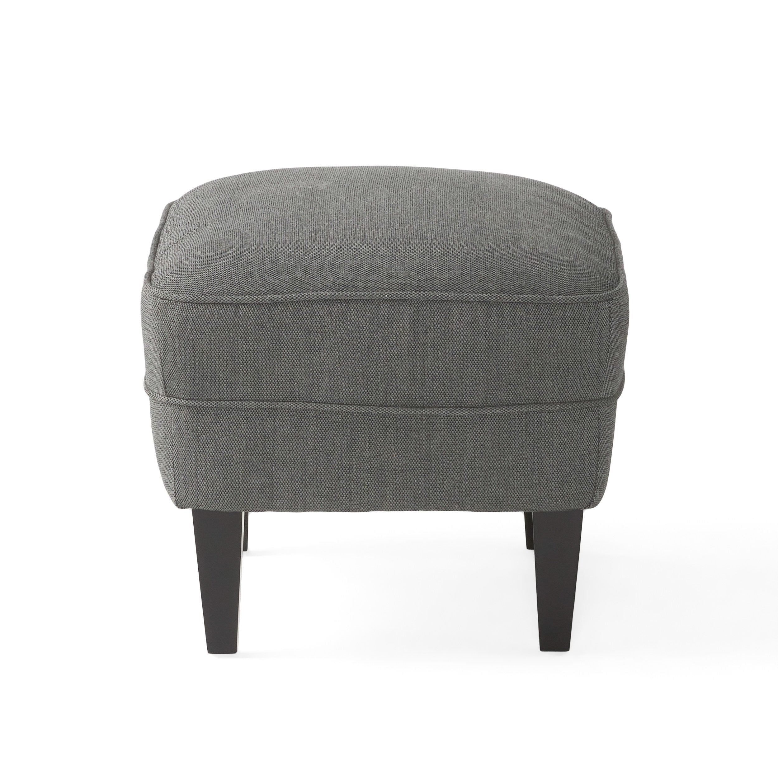 Noble House Torrin Grey Fabric Club Chair and Ottoman