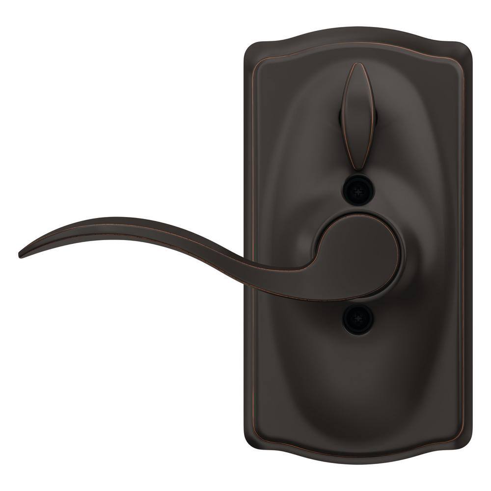 Schlage Camelot Aged Bronze Keypad Door Lock with Accent Handle and Flex Lock FE595 V CAM 716 ACC