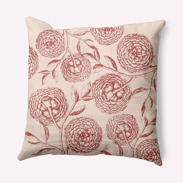 Antique Flowers Square Throw Pillow E By Design