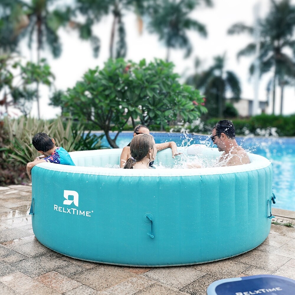 Portable Inflatable Hot Tub 6 Person Spa With Cover