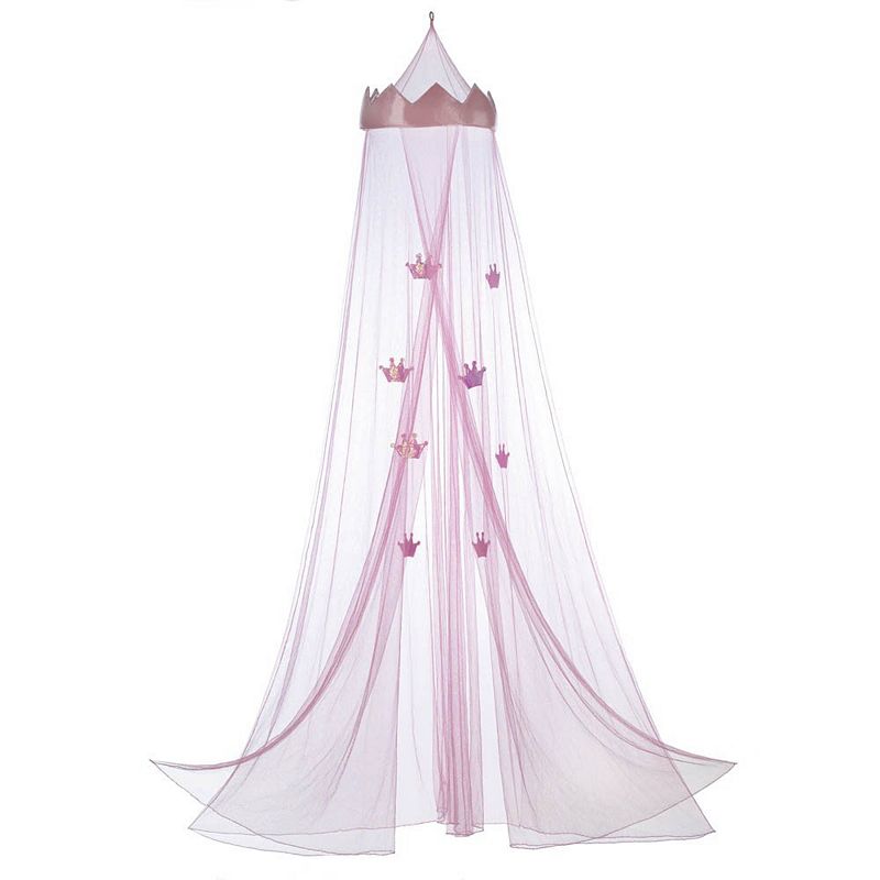 Pink Princess Crown Bed Canopy