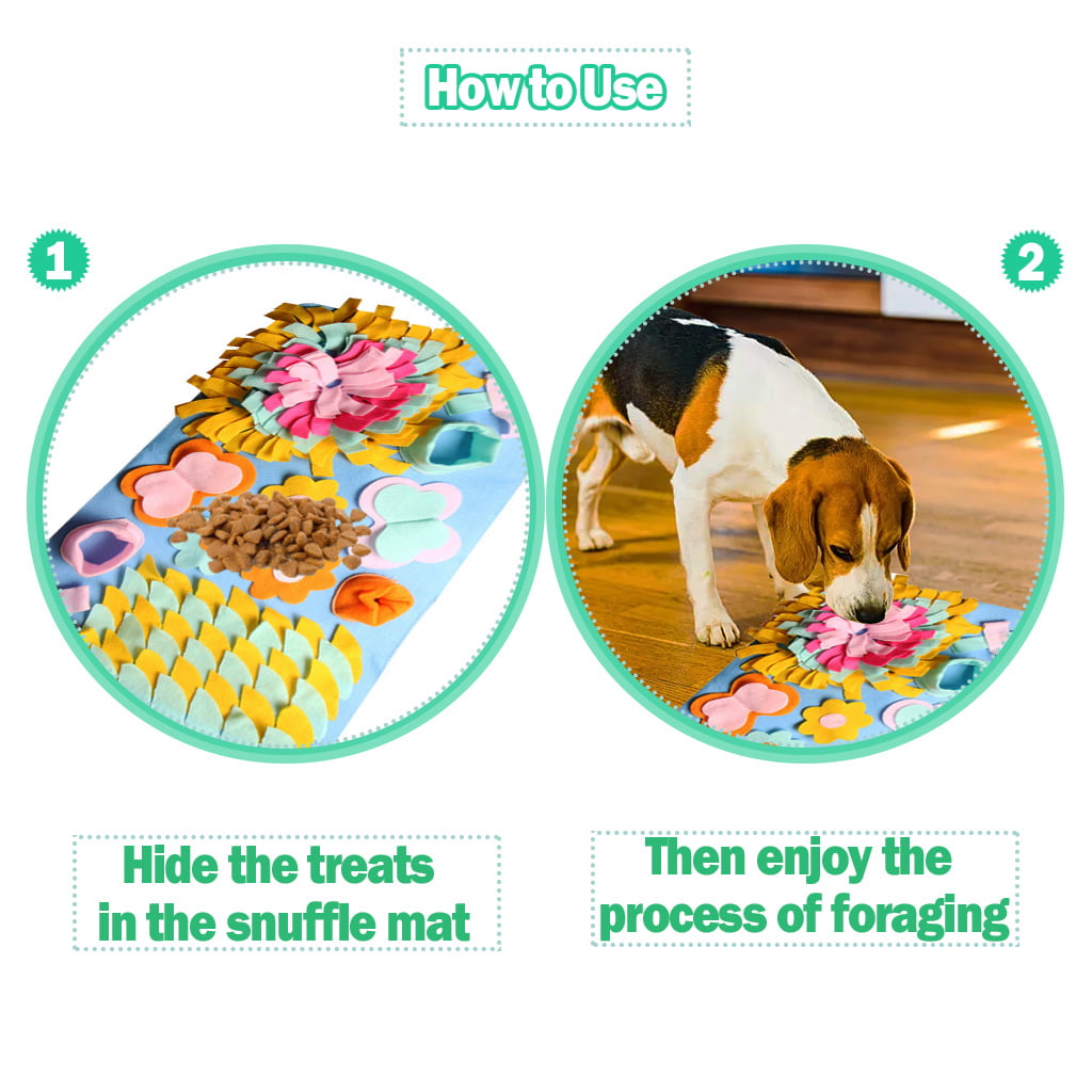 IFOYO Snuffle Mat for Dogs， Interactive Feed Game Brain Stimulating Enrichment Toys for Small Medium Large Dogs， 30