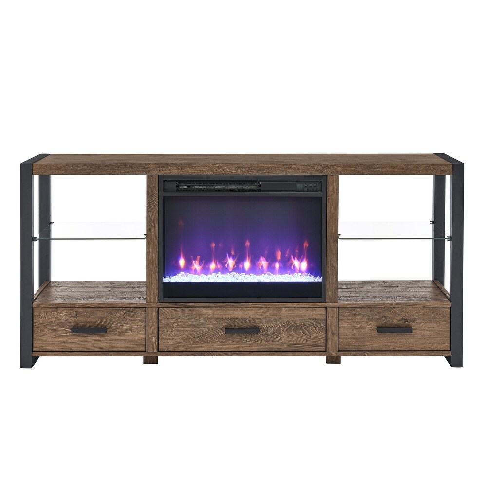 60Inch Electric Fireplace Media TV Stand