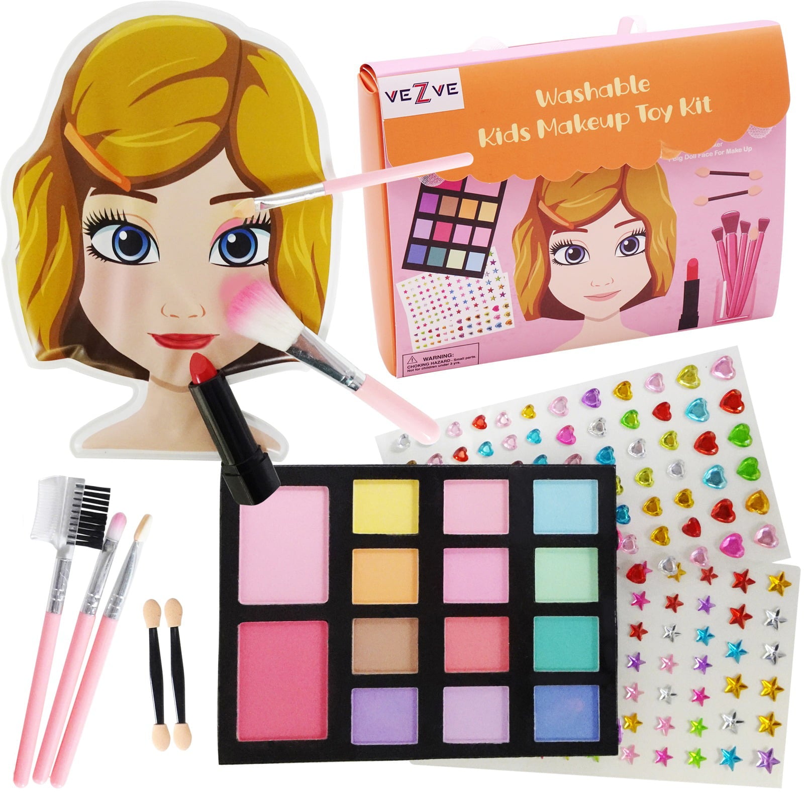 veZve Makeup Toy Kit Set for Kids Little Toddler Girls 3 Years Old and up