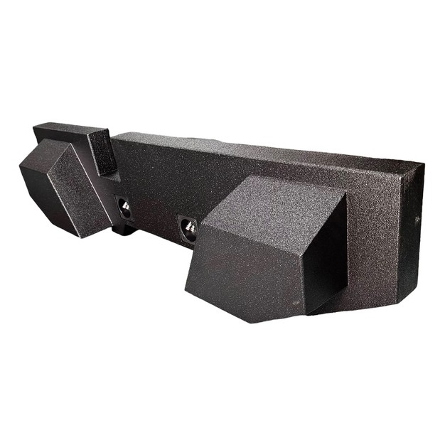 King Boxes Ak dg2 12 12 in Double speaker Black Sprayed Enclosure For Dodge Ram 1500 Quad Cab 2002 Through 2018