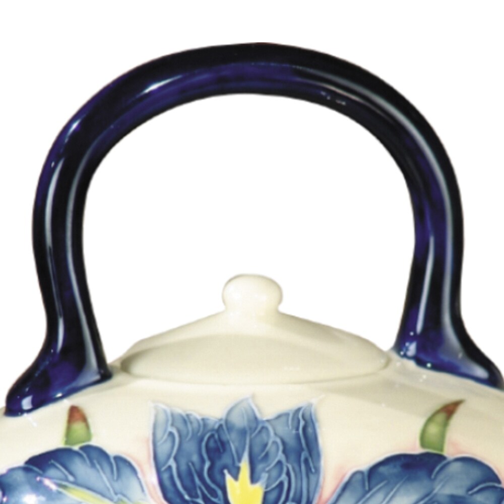 Iris Hand Painted Porcelain Tea Pot