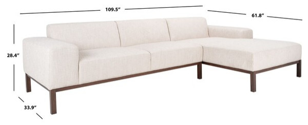 Safavieh Couture Dove Mid Century Sectional   Transitional   Sectional Sofas   by Safavieh  Houzz