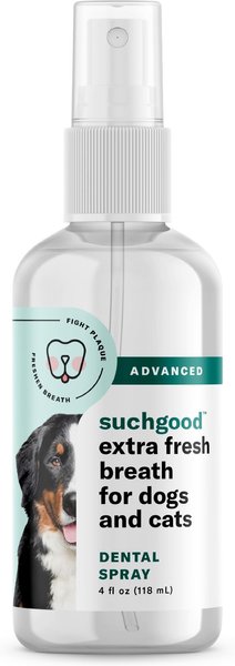 SUCHGOOD Advanced Breath Spray Cat and Dog Breath Freshner， 4-oz bottle