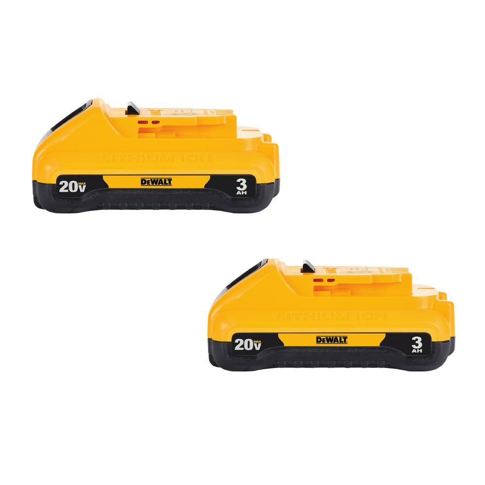 DW 20V MAX Compact Lithium-Ion 3.0Ah Battery Pack (2 Pack) DCB230-2