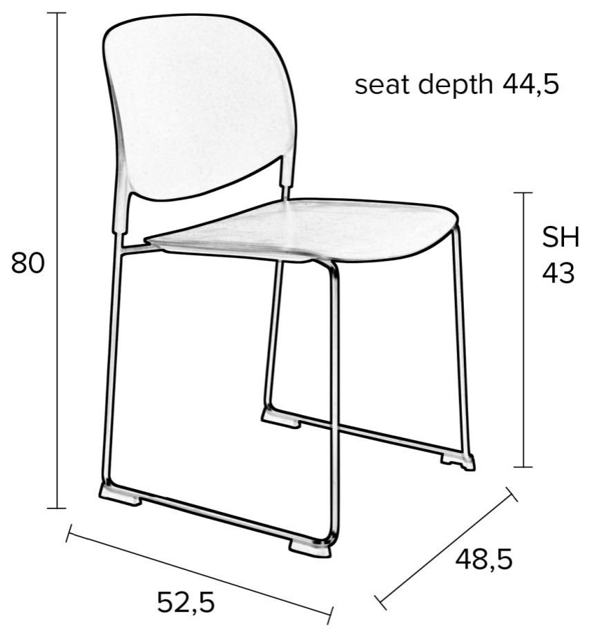 Gray Dining Chairs (4)  DF Stacks   Contemporary   Dining Chairs   by Luxury Furnitures  Houzz