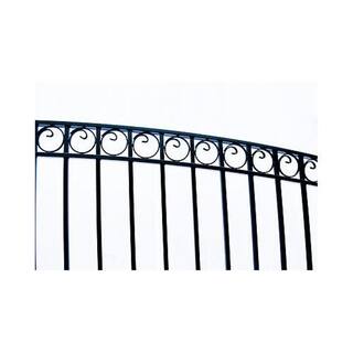 ALEKO Paris Style 16 ft. x 6 ft. Black Steel Single Slide Driveway Fence Gate DG16PARSSL-HD