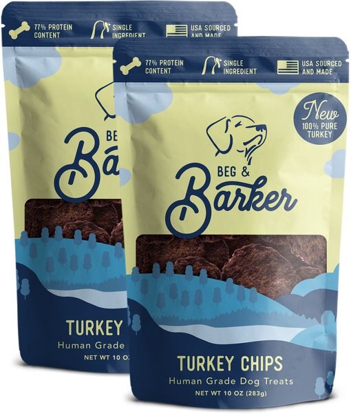 Beg and Barker Double Turkey Chips Dog Jerky Treats