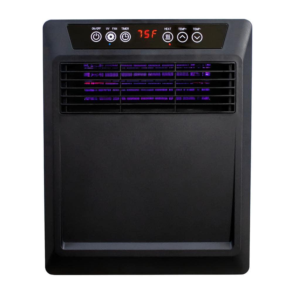 Hearth and Home Dynamics 1500Watt5100BTU Mica Panel Cabinet Indoor Electric UV Heater and Air Sanitizer with Thermostat