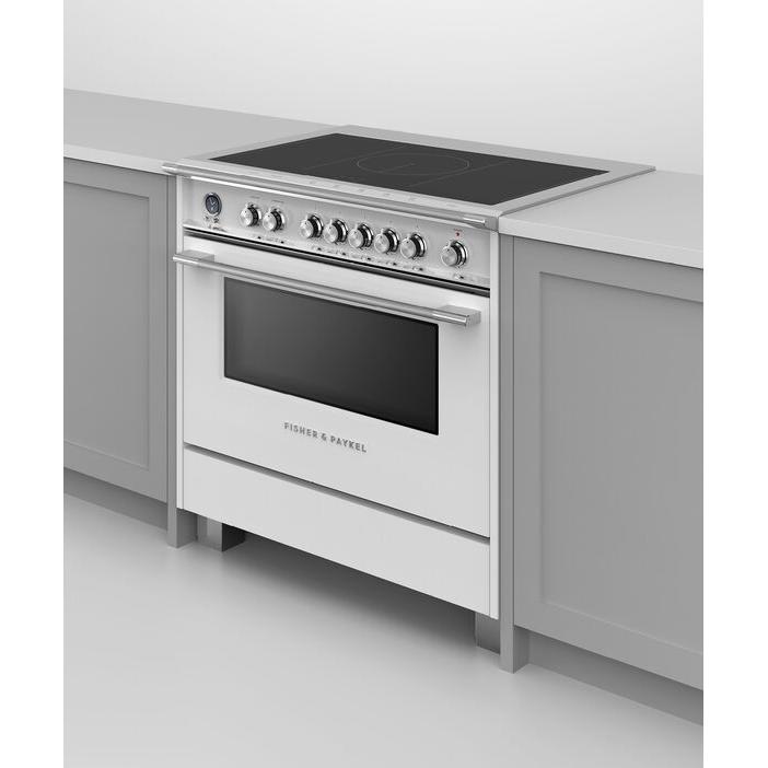 Fisher & Paykel 36-inch Freestanding Electric Range with Induction Technology OR36SCI6W1