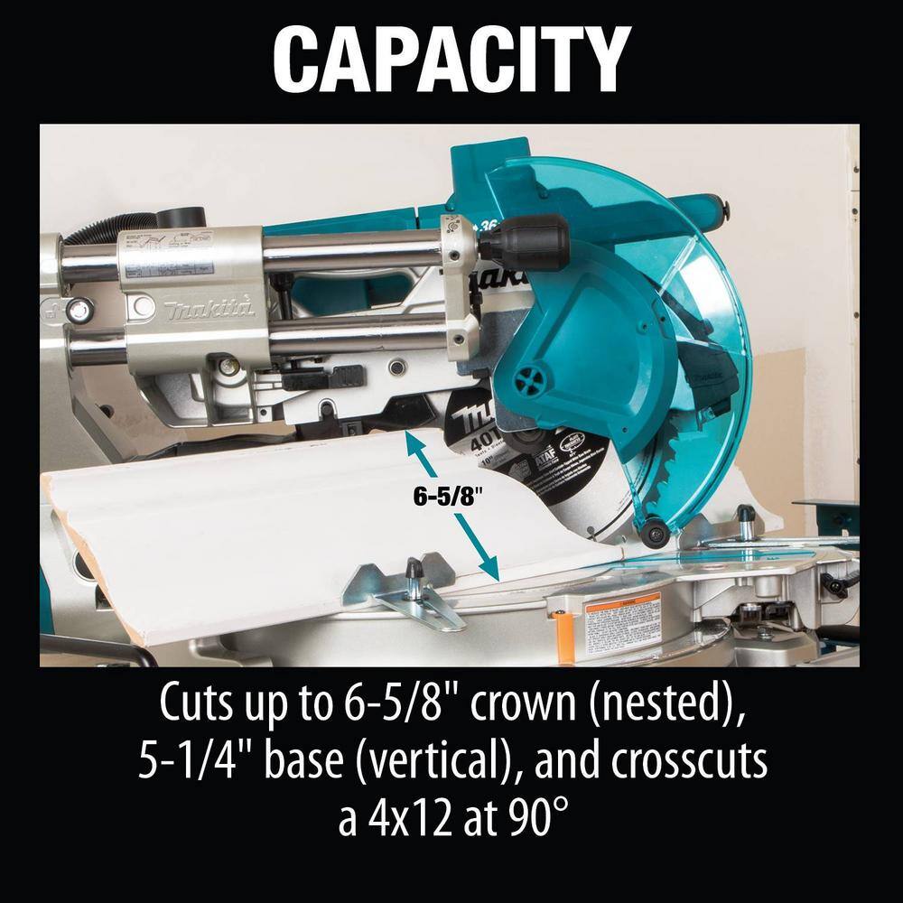 Makita 18V X2 (36V) LXT Brushless 10 in. Dual-Bevel Sliding Compound Miter Saw Kit (5.0Ah) with bonus Folding Miter Saw Stand XSL04PTU-WST06