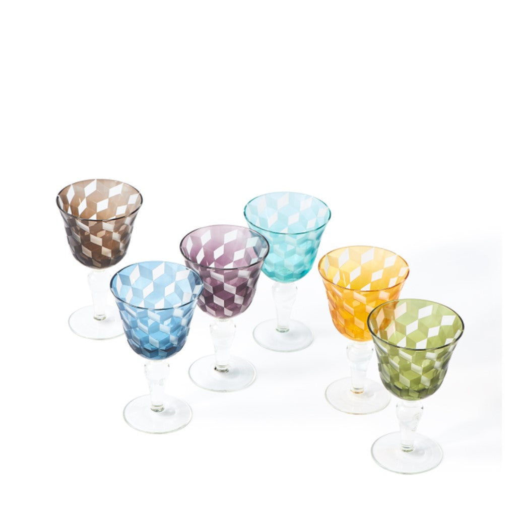 Blocks Wine Glasses Set of 6