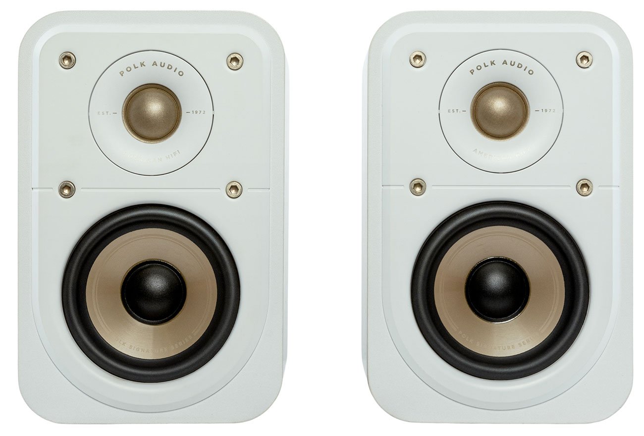 Polk Audio Signature Elite ES10 White Surround Speakers For Home Theater (Pair)