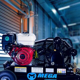 Mega Compressor 10 Gal. 9 HP 150 PSI Portable Dual Wheeled Gas Air Compressor MP-9010G