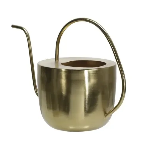 High Quality Metal Water Can Durable Design Customized Metal Watering Can In Gold Fineshed Elegant For Home Garden Lawn Plan